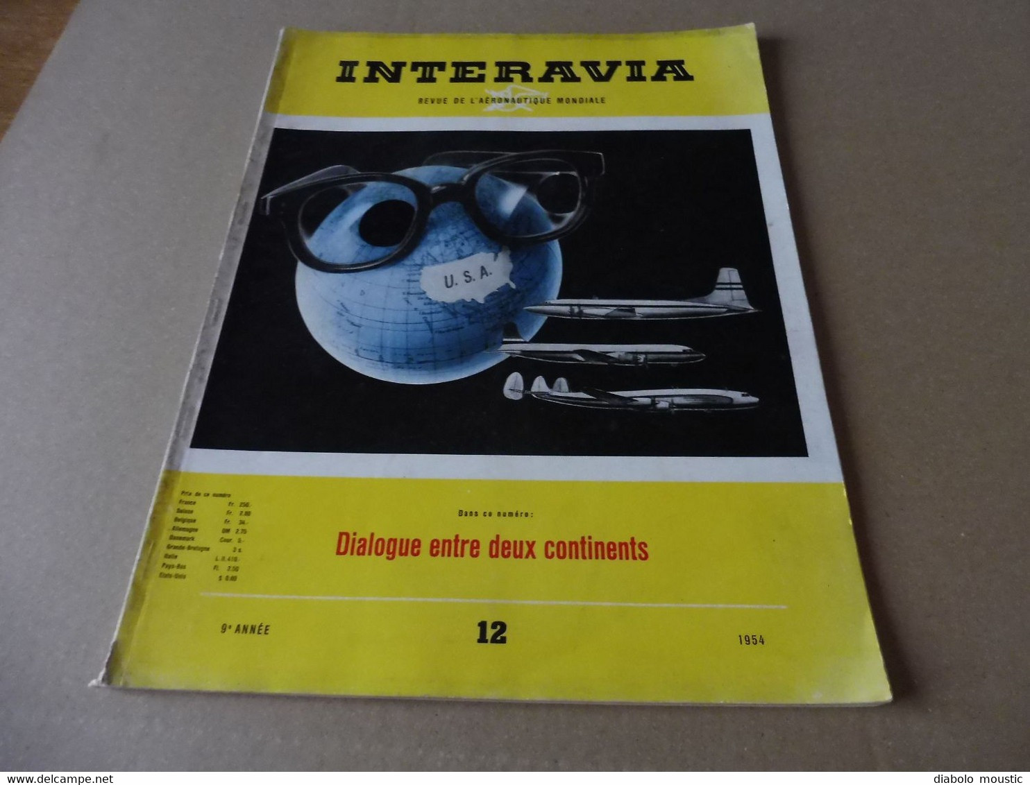 1954 INTERAVIA   - L'industrie Aéronautique Américaine Vue Par Un Français ; Nombreuses Publicités; Etc - Avión