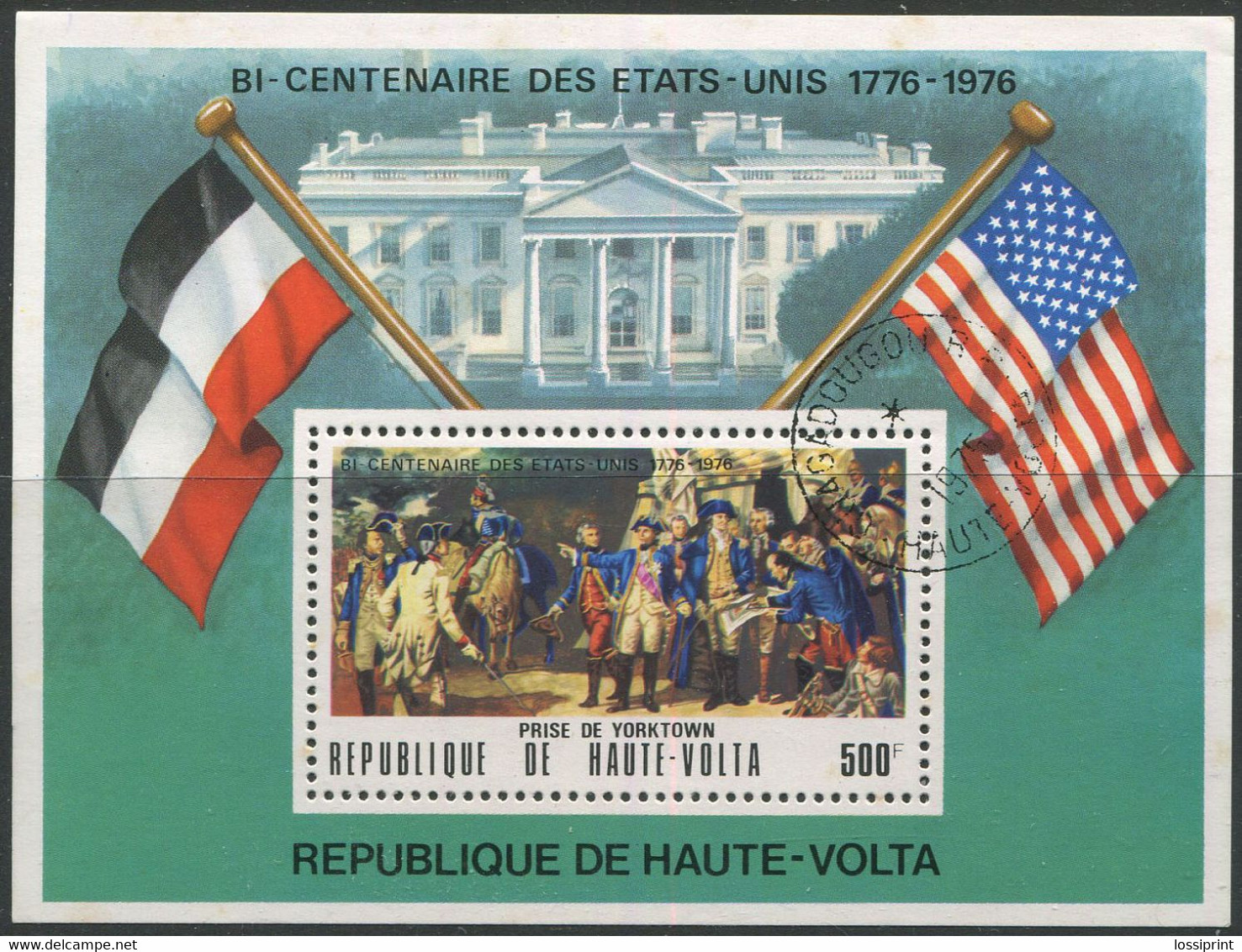 Upper Volta:Used Bloc 200 Years United States, 1976 - Haute-Volta (1958-1984)