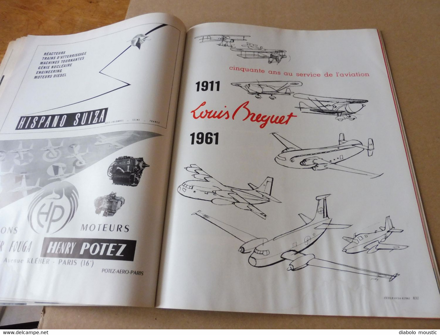 1961 INTERAVIA   - Catalogue mondial des radars; Trains d'atterrissage;Engin sol-sol Blue Water ; Nombreuses Pubs  ; etc