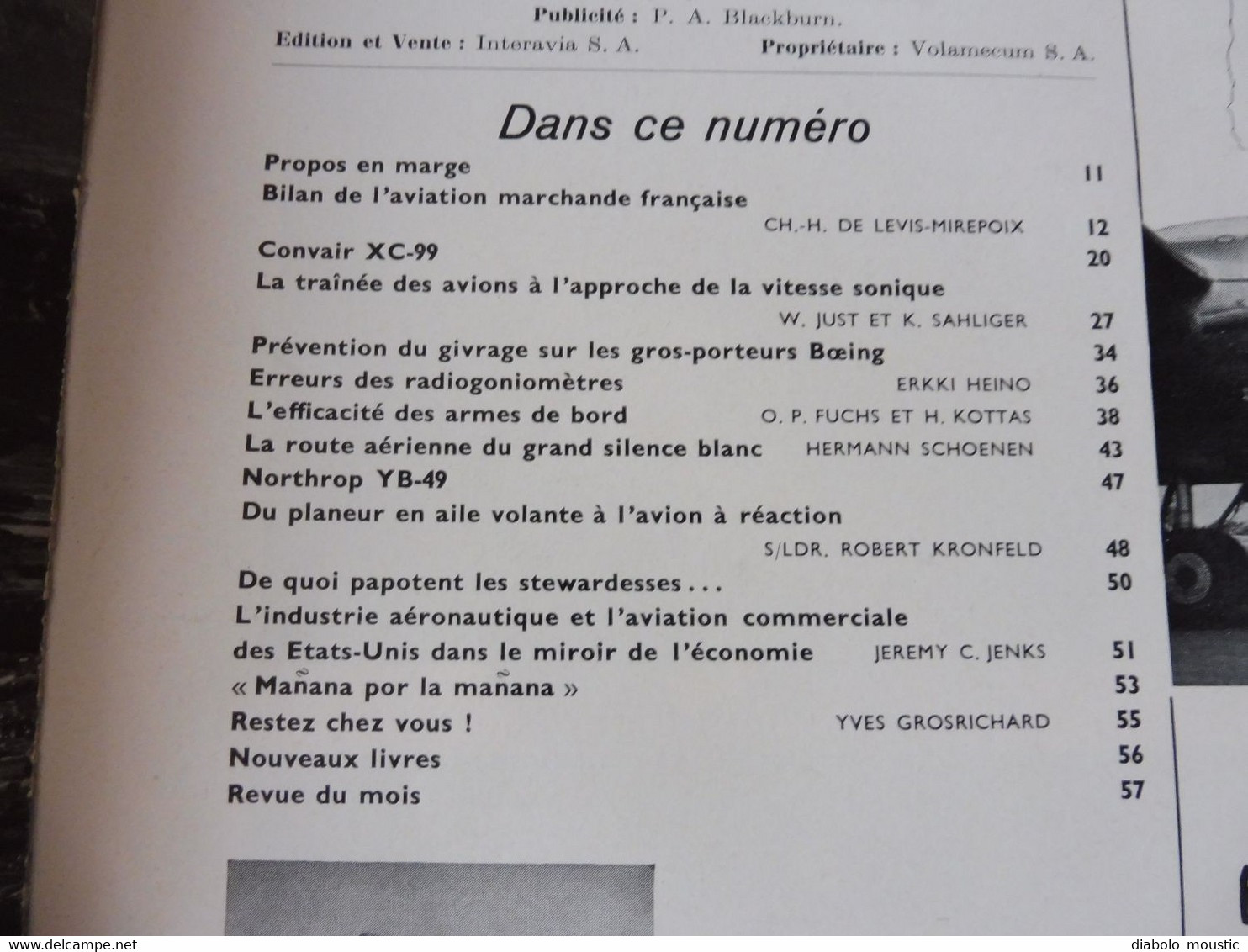 1948 INTER AVIA  (Interavia) - Revue D'Aéronautique Mondiale : Northrop YB-49, Les Stewardesses, Manana Por Manana ;Etc - Flugzeuge