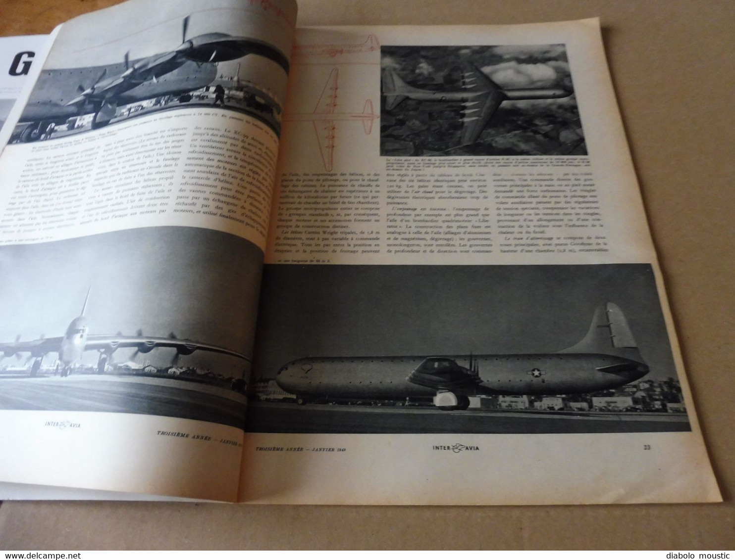 1948 INTER AVIA  (Interavia) - Revue d'Aéronautique Mondiale : Northrop YB-49, Les stewardesses, Manana por manana ;Etc