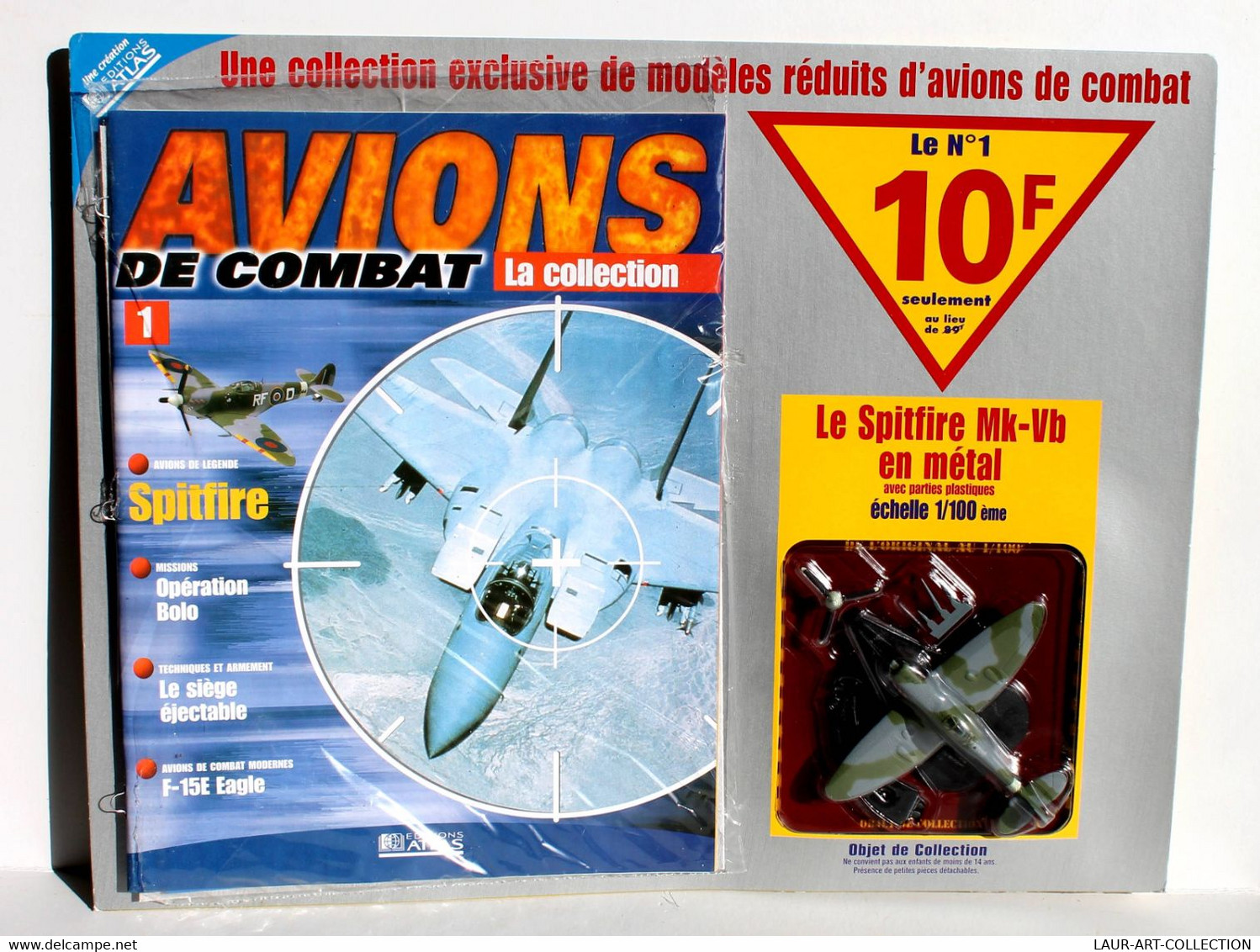 RARE! AVIONS DE COMBAT MILITAIRE - N°1 SPITFIRE Mk-Vb - LA COLLECTION, Ed. ATLAS - ANCIEN MODELE AERONEF    (1610.143) - Avions & Hélicoptères