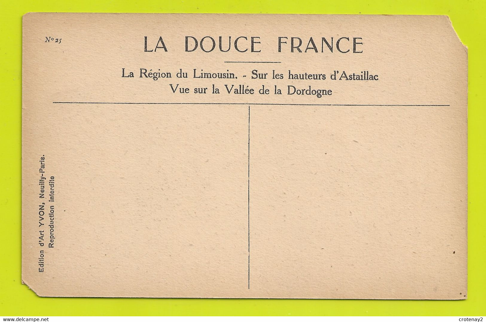 19 Sur Les Hauteurs D'ASTAILLAC Vers Argentat VOIR ZOOM Chèvre Avec Fillette Vers Croix N°25 Vallée De La Dordogne - Argentat