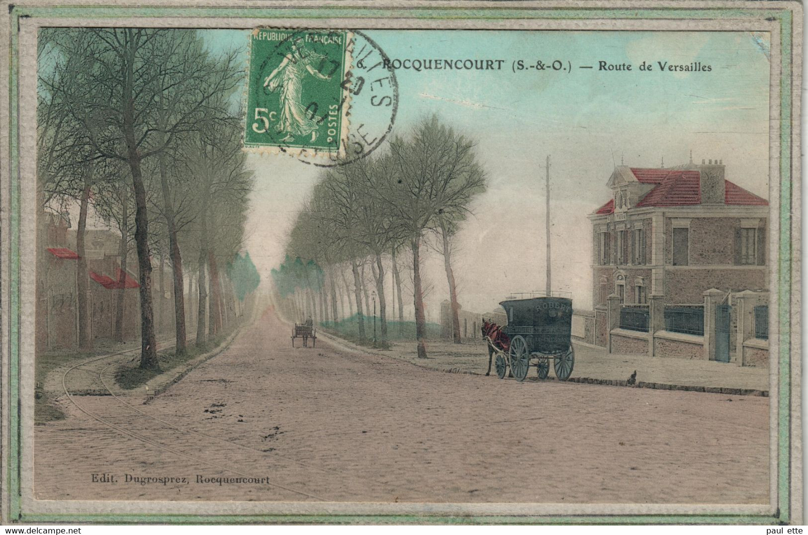CPA - (78) ROCQUENCOURT - Aspect De La Route De Versailles En 1907 - Rocquencourt