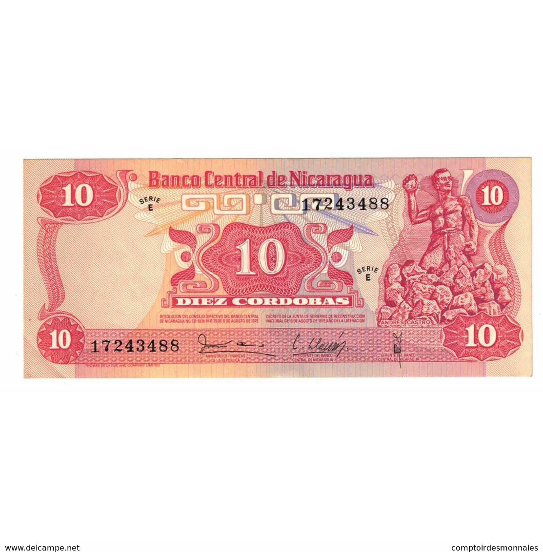 Billet, Nicaragua, 10 Cordobas, 1979, 1979-08-16, KM:134, NEUF - Nicaragua