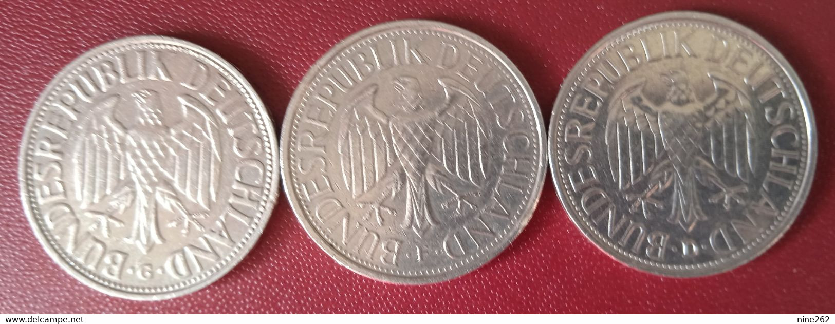 ALLEMAGNE...LOT DE 3 PIECES 1 MARK.....1960-1982-1988- - 1 Marco