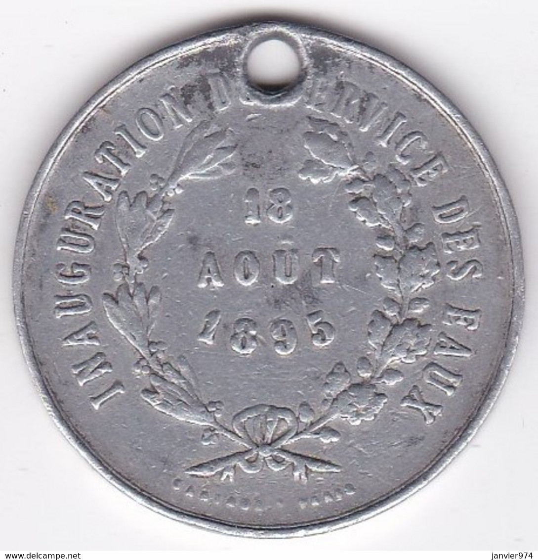 34. Hérault. Ville De Mèze. Inauguration Du Service Des Eaux 18 Aout 1895, En Aluminium - Professionals / Firms