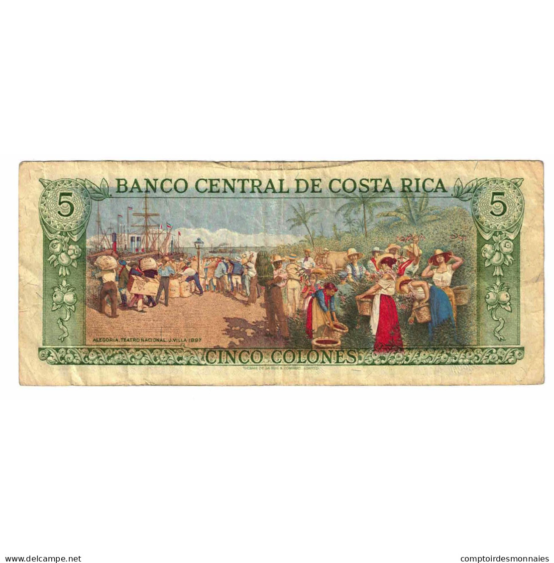 Billet, Costa Rica, 5 Colones, 1983, 1983-04-07, KM:236d, TB - Costa Rica