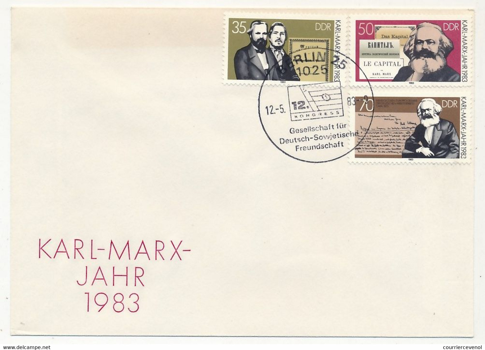 ALLEMAGNE DDR - 10 Documents Thème Karl-Marx - Lettres & Documents