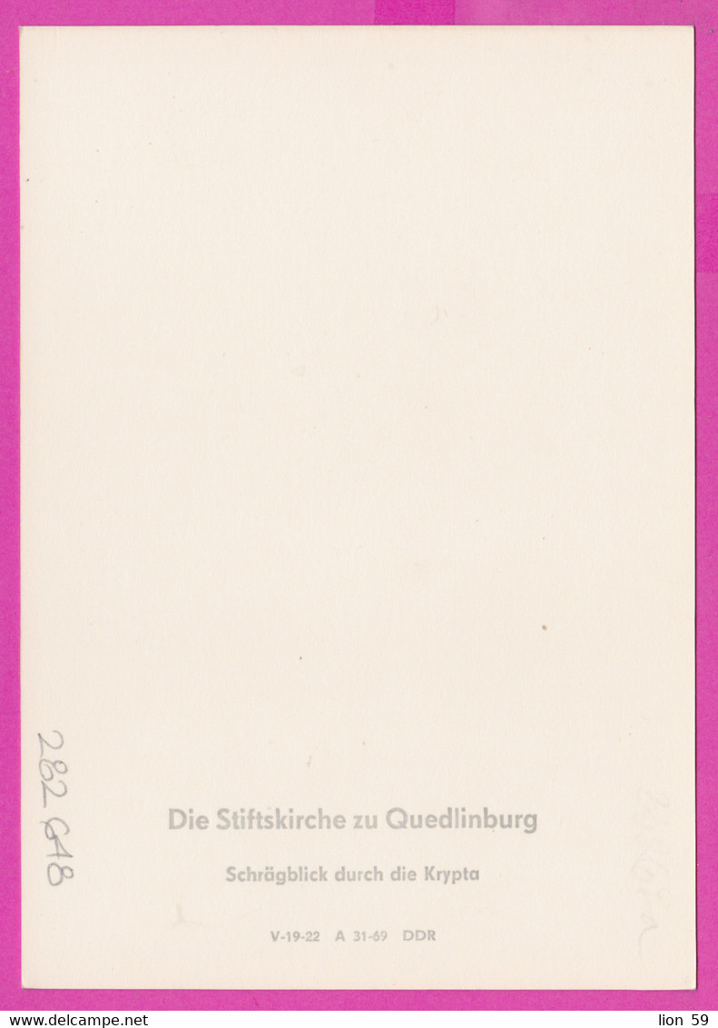282648 / Germany - Die Stiftskirche Zu Quedlinburg - Schragblick Durch Die Krypta PC 1969 Deutschland Allemagne Germania - Quedlinburg