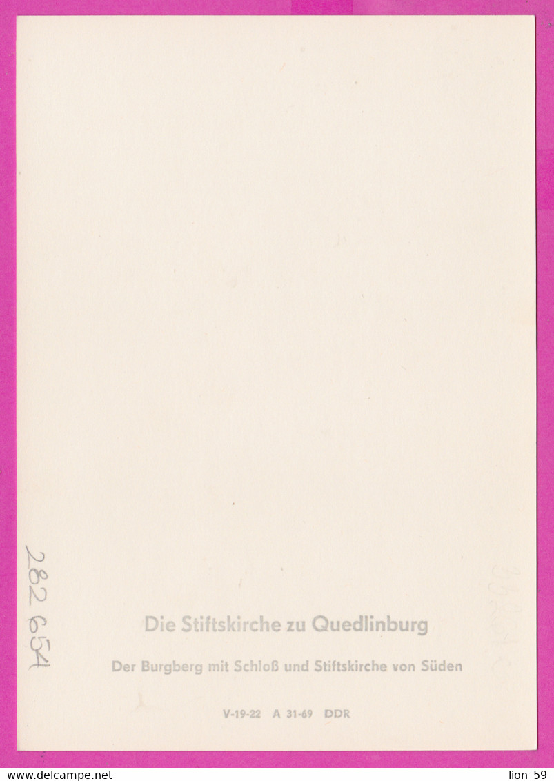 282654 / Germany - Die Stiftskirche Zu Quedlinburg - Der Burgberg Mit Schloss Und Stiftskirche Von Süden PC 1969 DDR - Quedlinburg