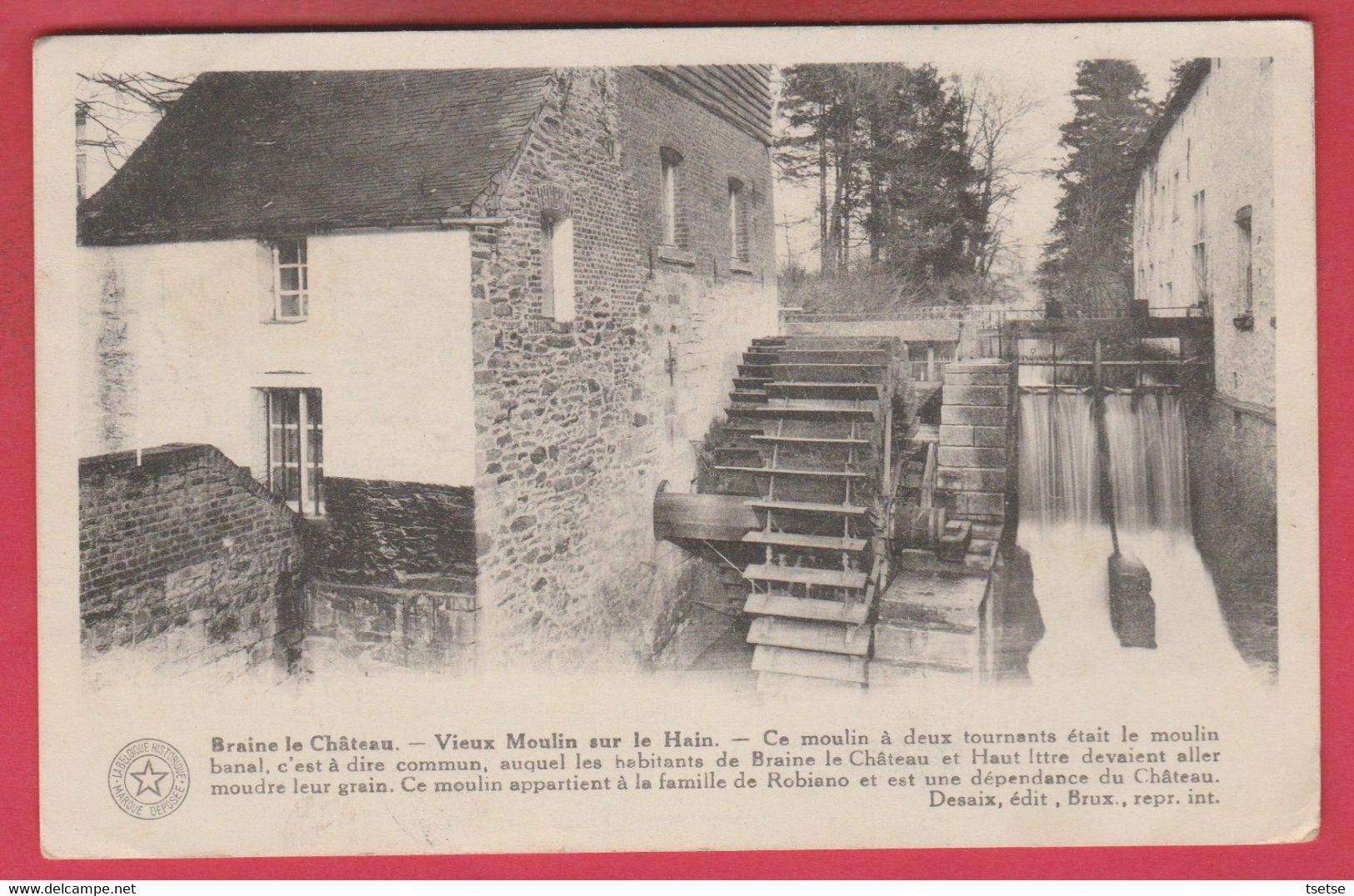 Braine-le-Château- Vieux Moulin Sur Le Hain - Historique - 1939 ( Voir Verso ) - Braine-le-Château