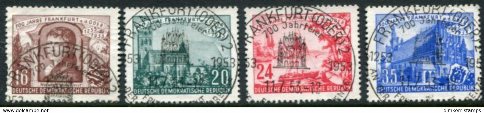 DDR / E. GERMANY 1953 Frankfurt A.d. Oder Used..  Michel  358-61 - Used Stamps