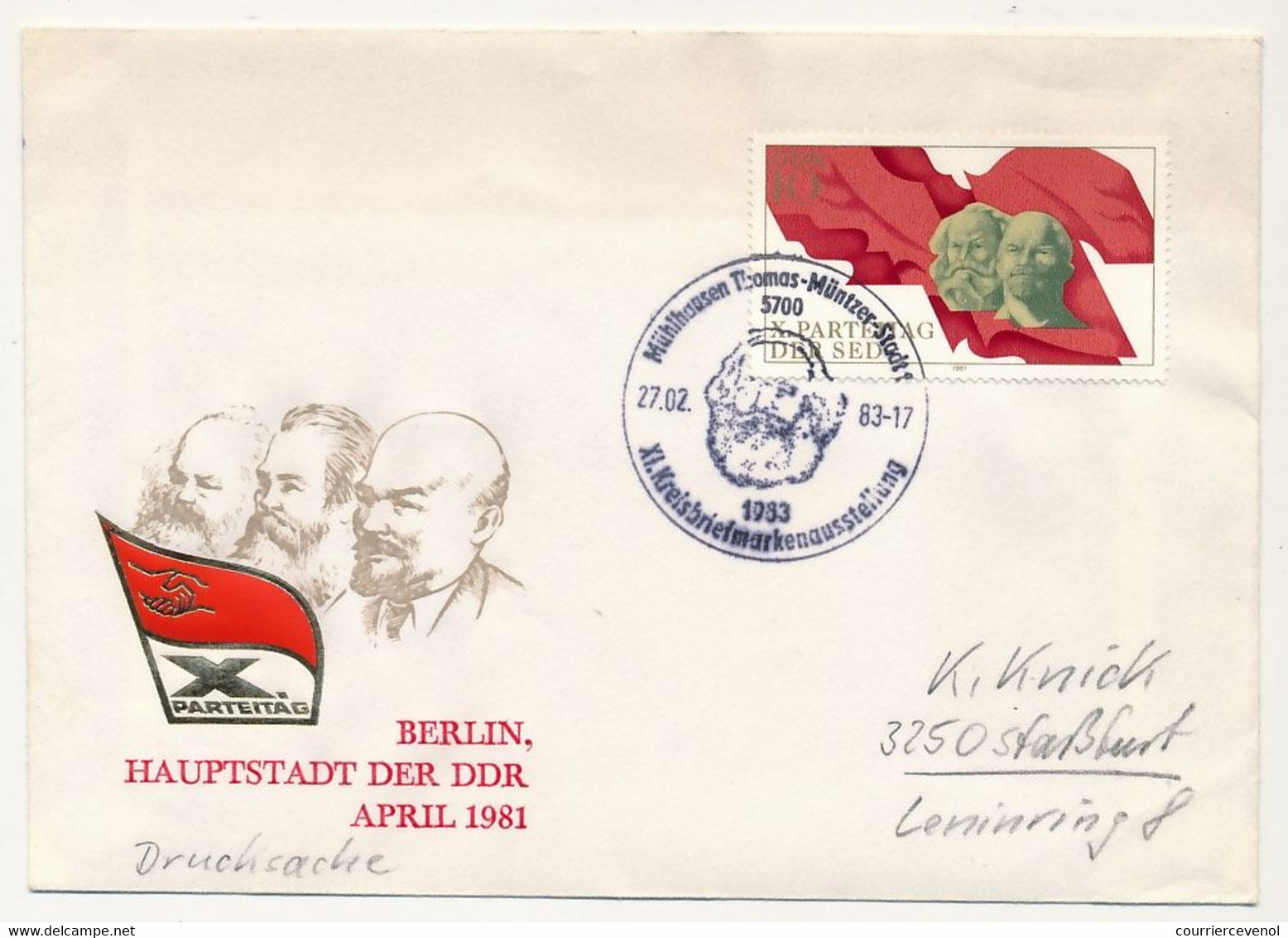 ALLEMAGNE DDR - 13 Documents Thème Karl-Marx - Oblitérations Diverses - Storia Postale