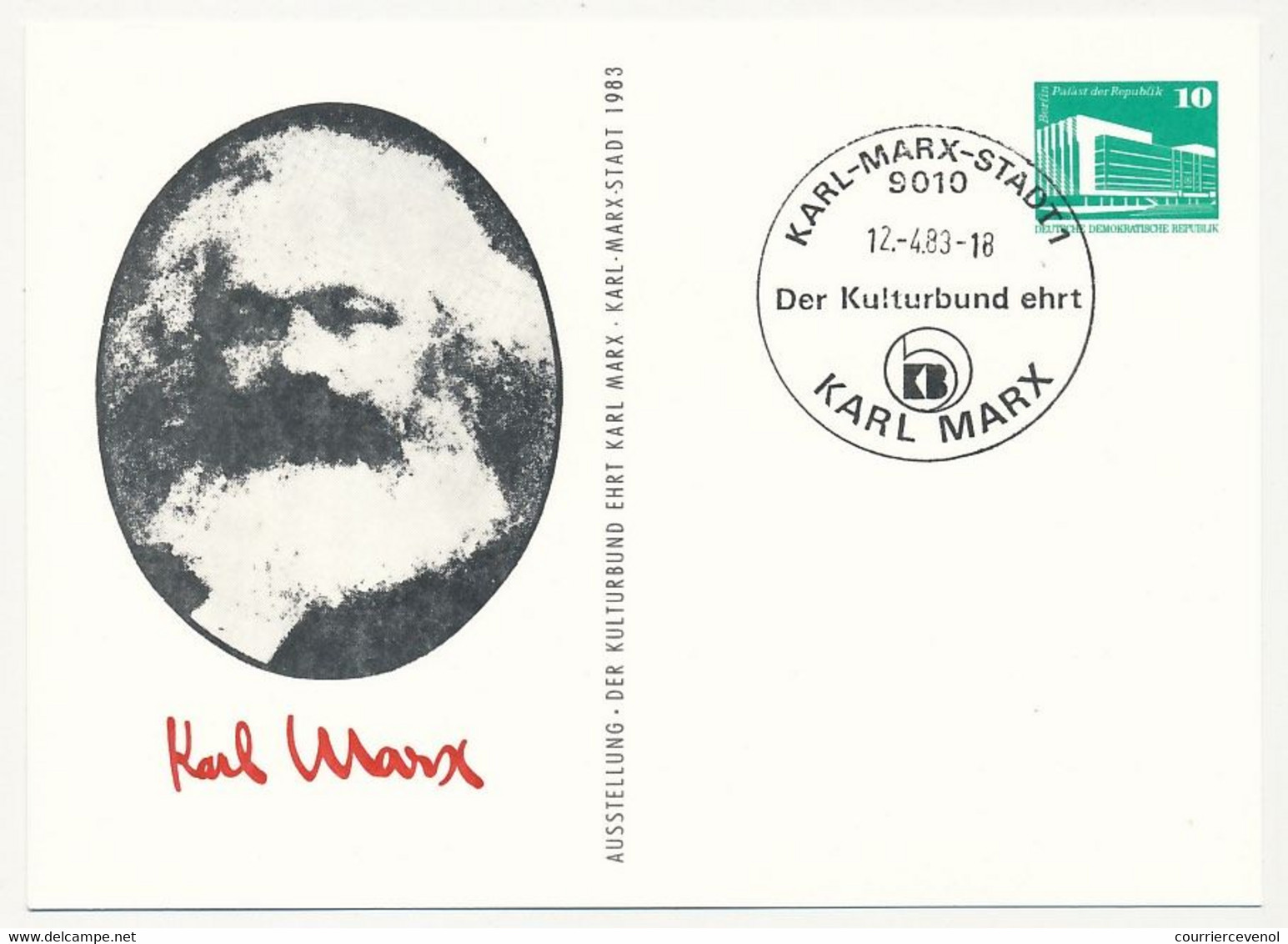 ALLEMAGNE DDR - 13 documents thème Karl-Marx - Oblitérations diverses