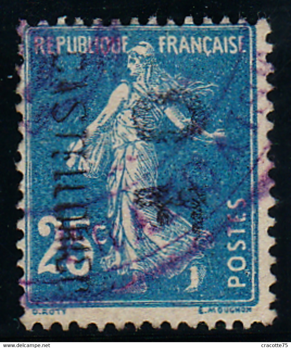 CASTELLORIZO - N* 40 - SEMEUSE 25c Bleu - Oblitéré. - Used Stamps