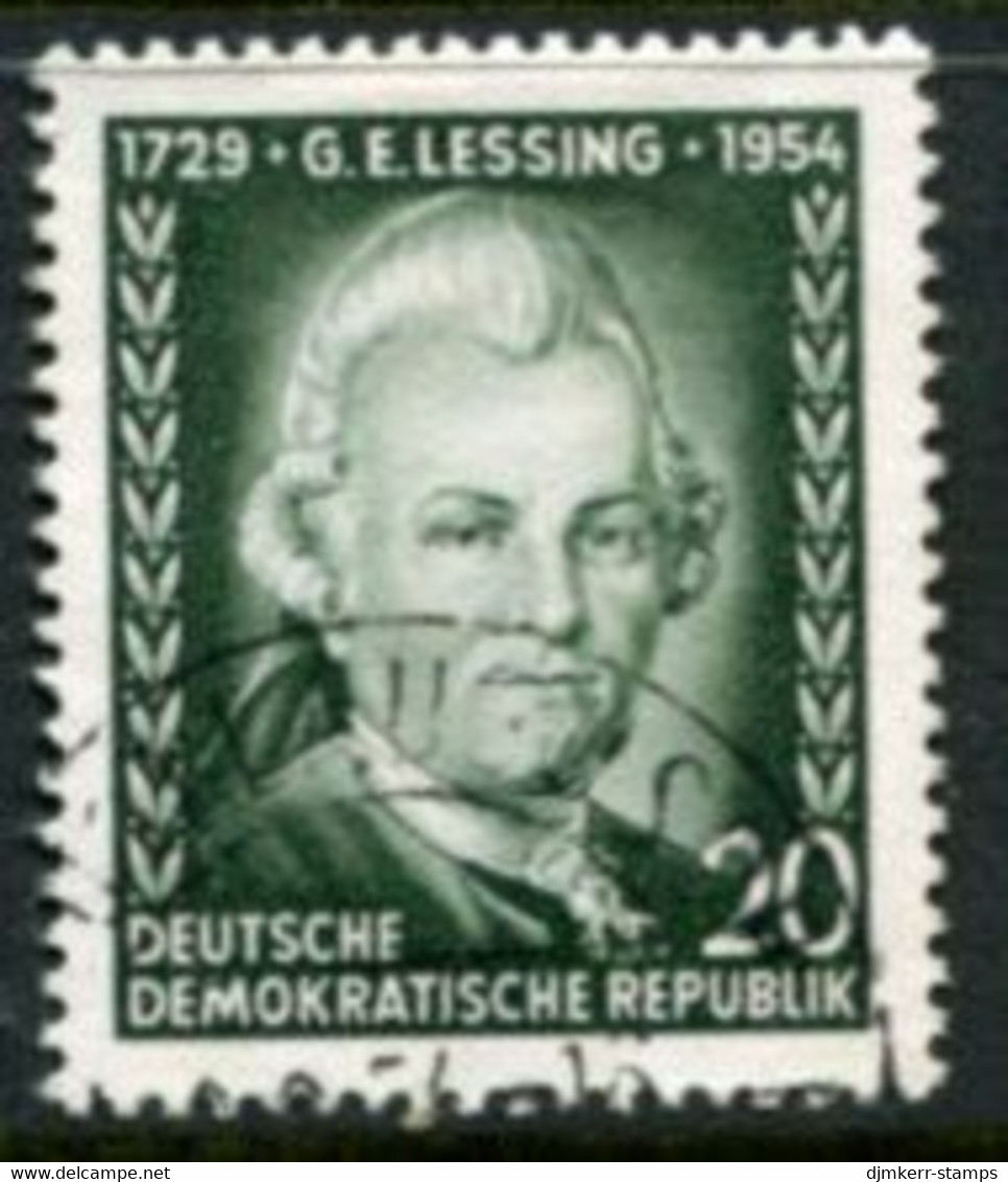 DDR / E. GERMANY 1954 Lessing Birth Anniversary  Used.  Michel  423 - Gebruikt