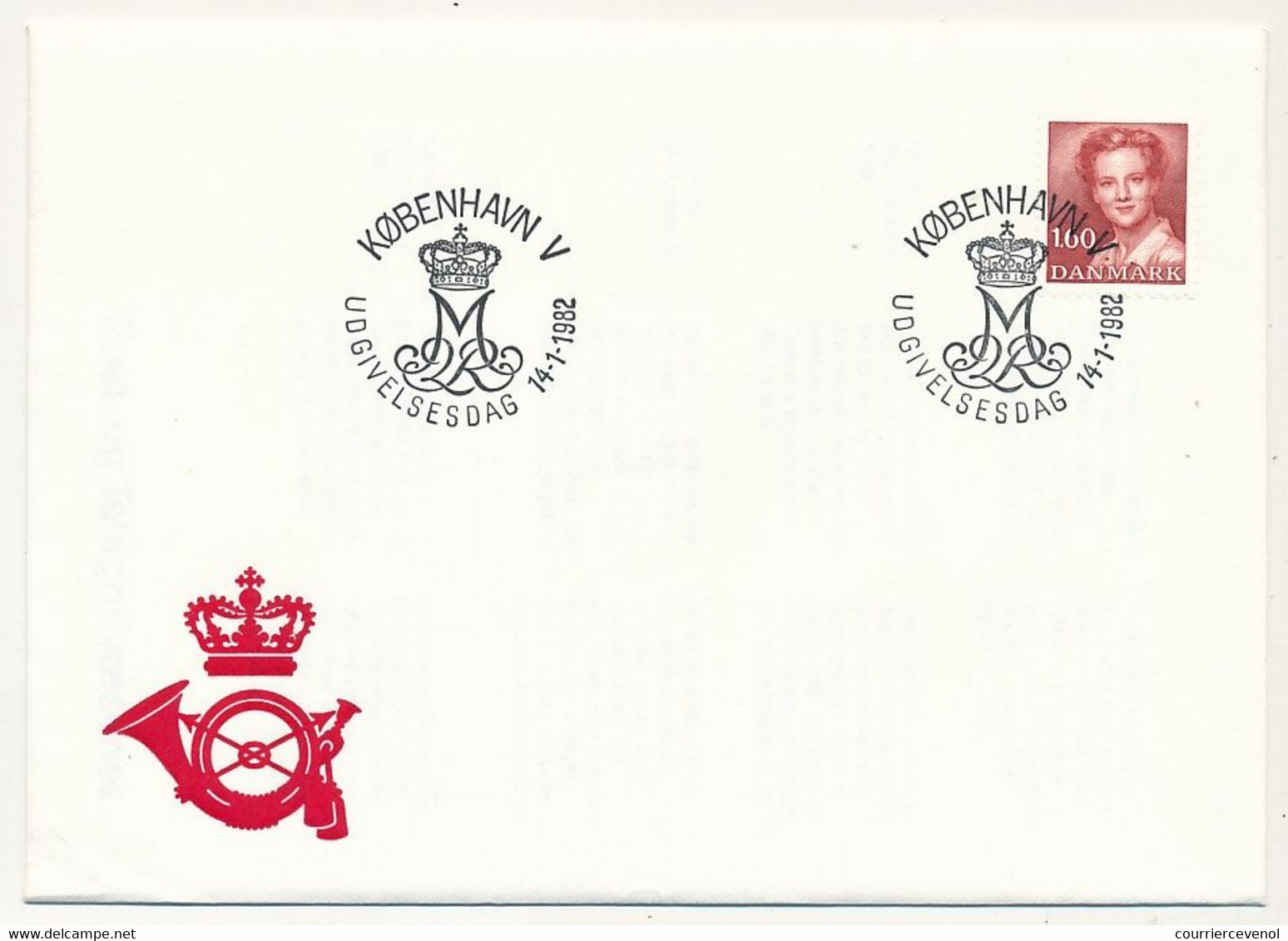 DANEMARK => 3 Enveloppes FDC - La Reine Margrethe II - 1982 - FDC