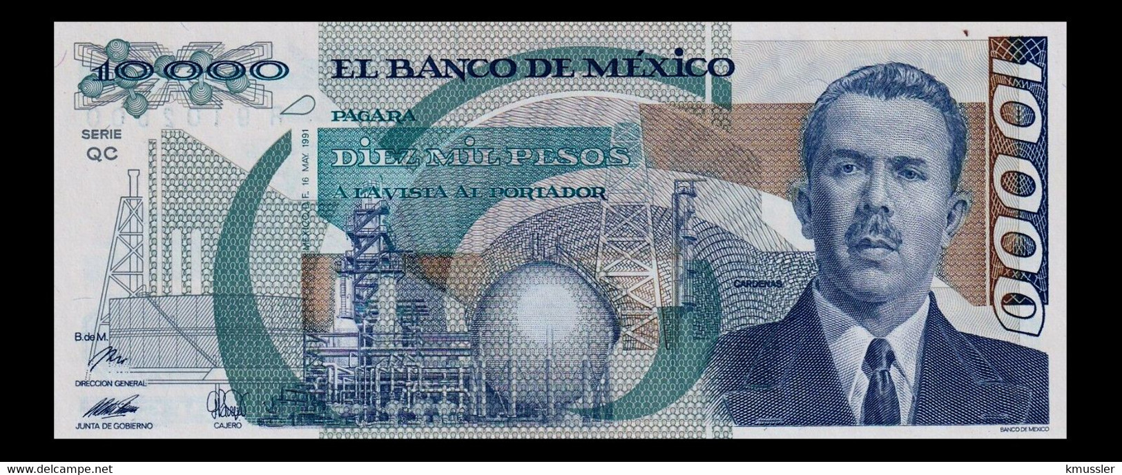 # # # Banknote Mexiko (Mexico) 10.000 Pesos 1991 UNC # # # - Sonstige – Asien