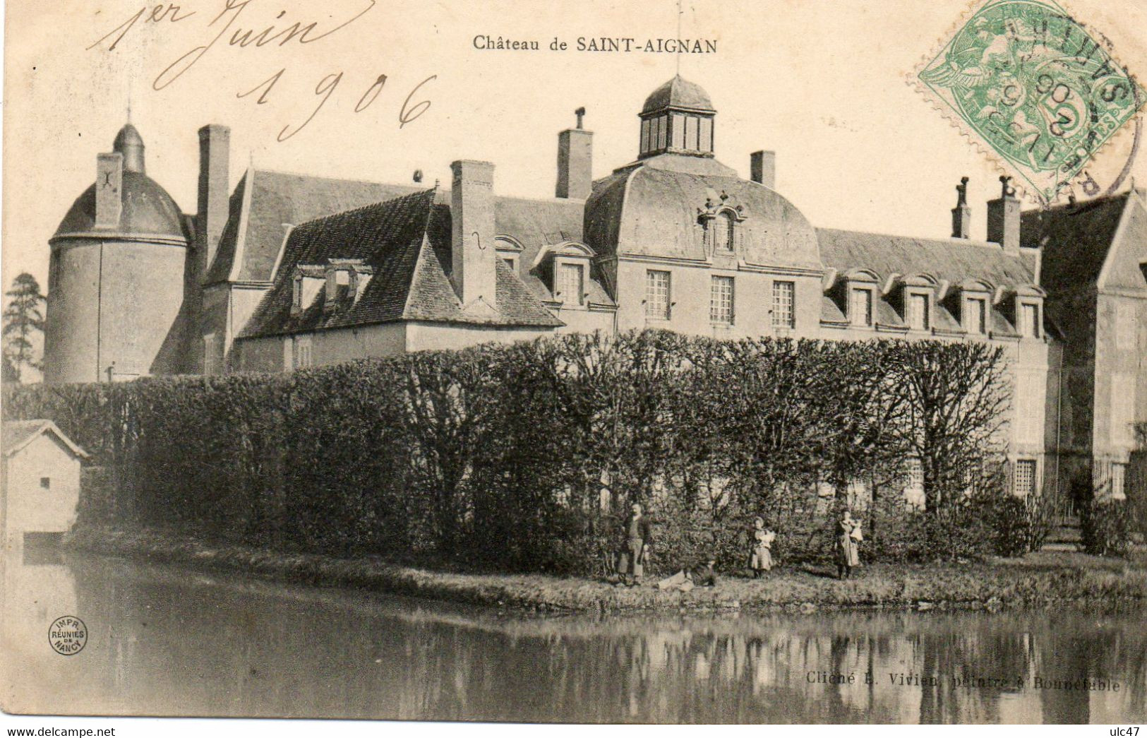 - 72 - Environs De MAROLLES-les-BRAULTS. - Château De SAINT-AIGNAN. - Scan Verso - - Marolles-les-Braults