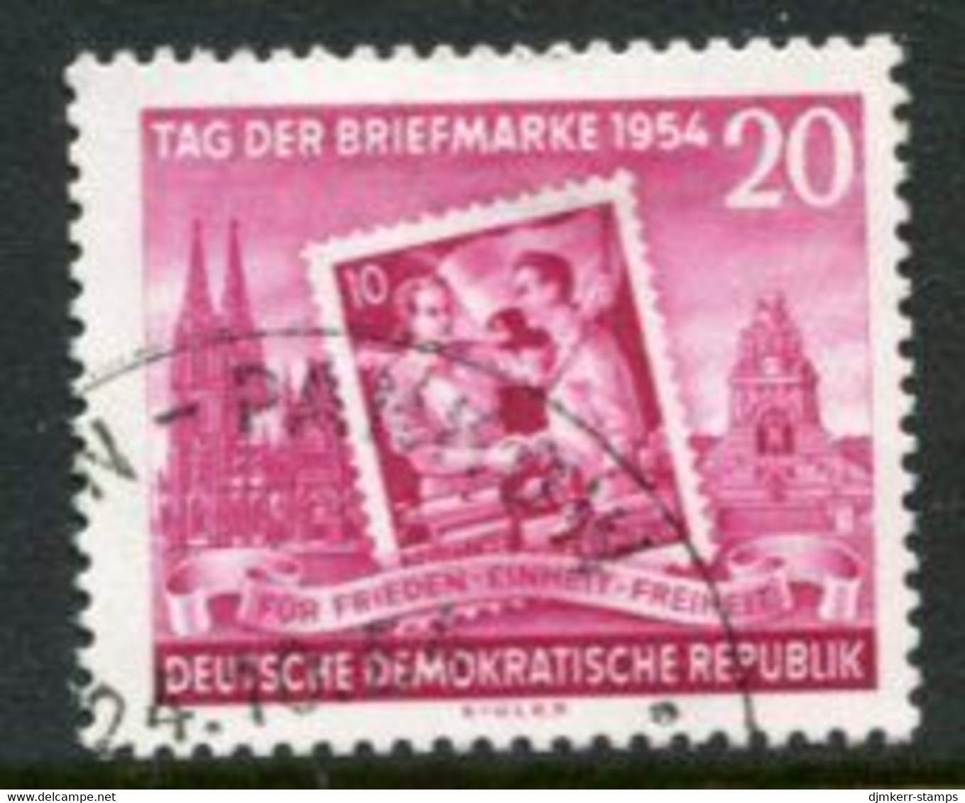DDR / E. GERMANY 1954 Stamp Day Used.  Michel  445 - Used Stamps