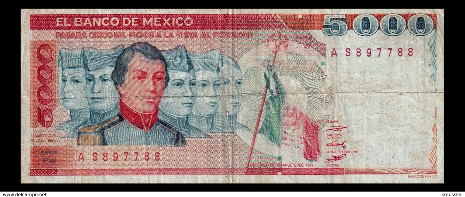 # # # Banknote Mexiko (Mexico) 5.000 Pesos 1985 # # # - Mexico