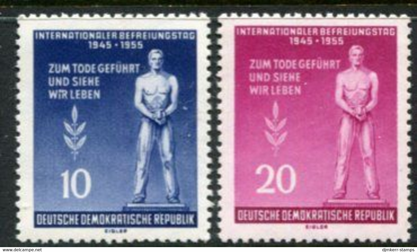 DDR / E. GERMANY 1955 Liberation Day  MNH / **.  Michel  459-60 - Unused Stamps