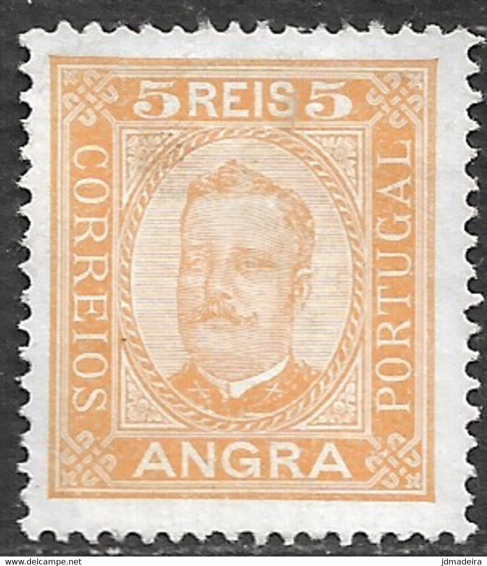 Angra – 1892 King Carlos 5 Réis Mint Stamp - Angra