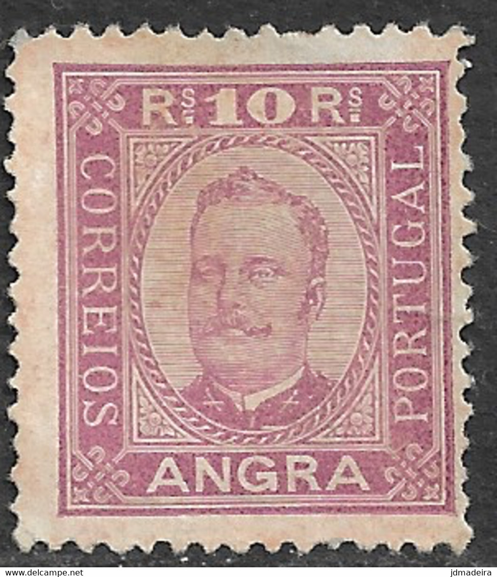 Angra – 1892 King Carlos 10 Réis Mint Stamp - Angra