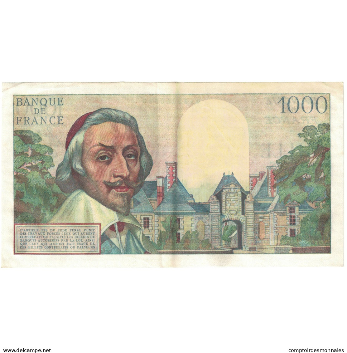France, 1000 Francs, Richelieu, 1955, 50833 V.193, SUP, Fayette:42.16, KM:134a - 1 000 F 1953-1957 ''Richelieu''
