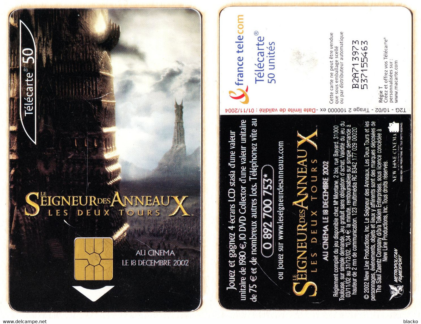 France - 3 Diff. Cards - Lord Of The Rings - Essilor - Renault Dbz03 - Non Classés