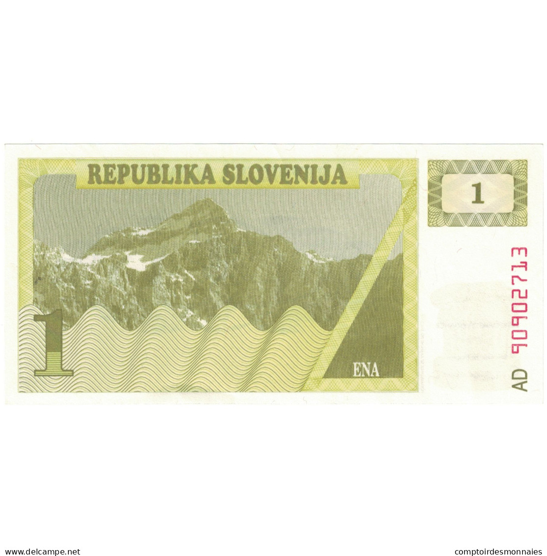 Billet, Slovénie, 1 Tolar, 1990, 1990, KM:A1a, NEUF - Slovénie