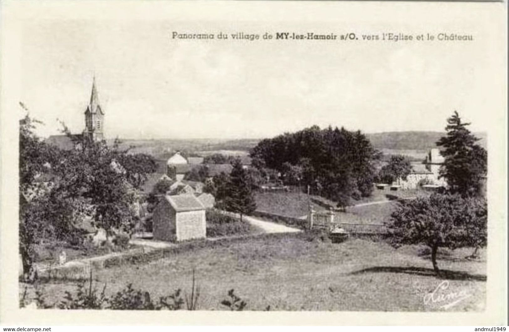 MY-lez-HAMOIR - Panorama Du Village Vers L'Eglise Et Le Château - Hamoir