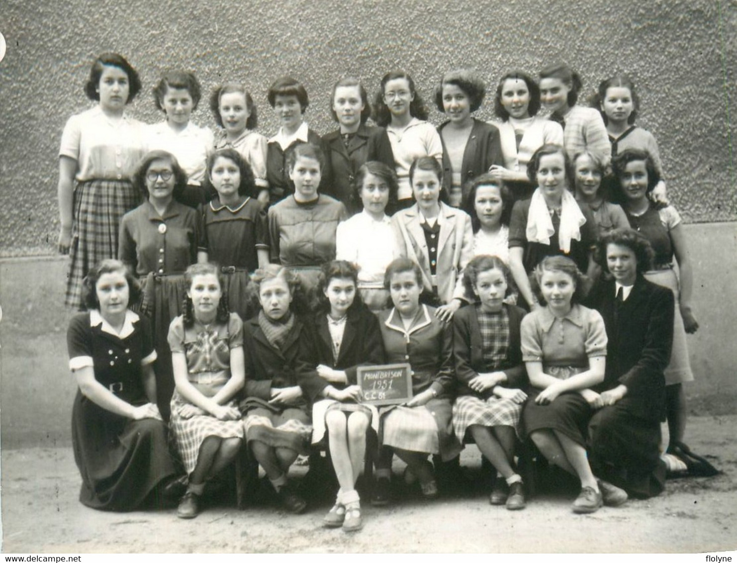 Montbrison - Photo Ancienne - Photographie De Classe école De Filles C.C 1951 - école - Montbrison