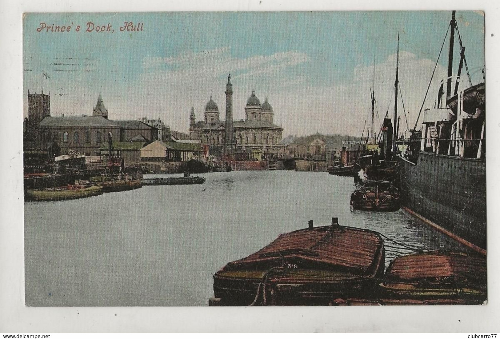 Hull (Royaume-Uni, Yorkshire) : Prince's Dock In 1907 (lively)PF. - Hull