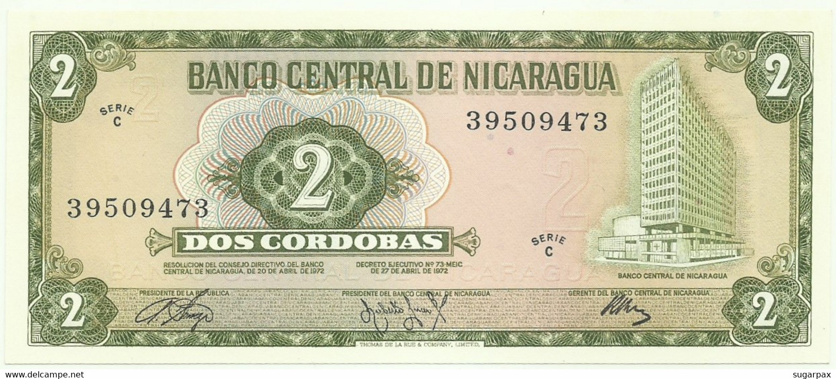 Nicaragua - 2 Cordobas - D. 1982 - P 121.a - Unc. - Serie C - Nicaragua