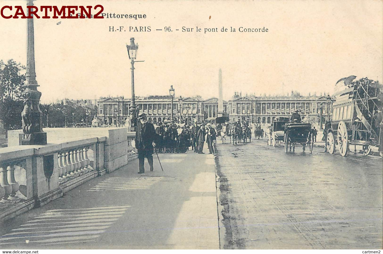 PARIS SUR LE PONT DE LA CONCORDE LA SEINE PITTORESQUE 75 - Non Classificati