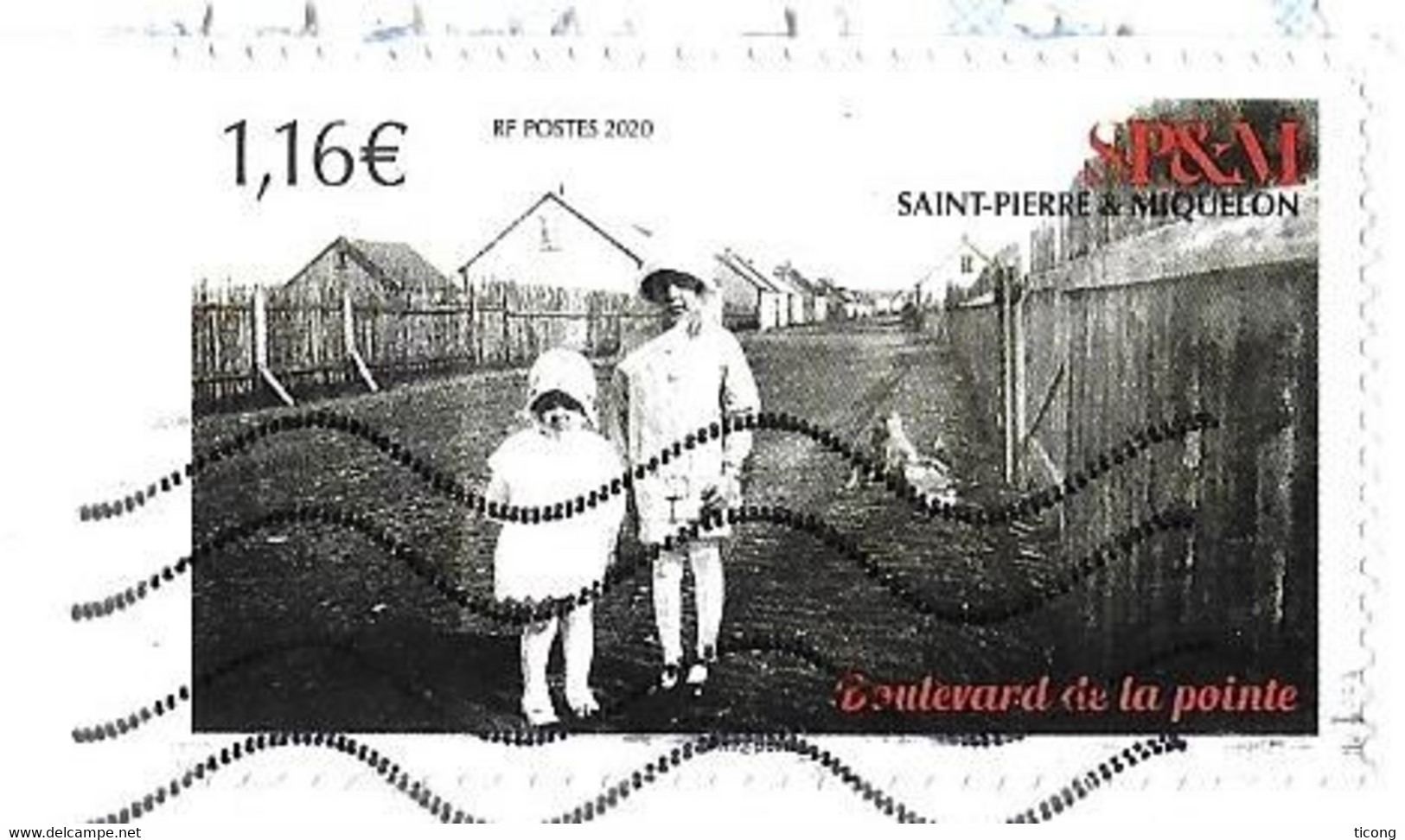 FRANCE 2021 - SAINT PIERRE ET MIQUELON, LE BOULEVARD DE LA POINTE ( ENFANTS) TIMBRE DE 2020 SEUL SUR LETTRE, A VOIR - Cartas & Documentos