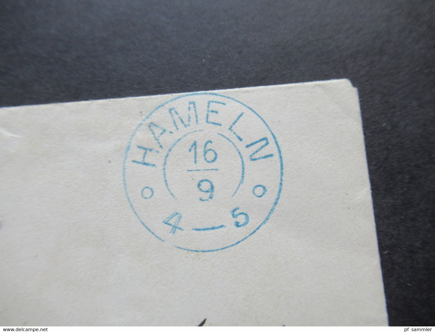 AD Hannover Um 1863 GA Umschlag U 13 Zwei Groschen Blauer Stempel Hameln - Hanovre