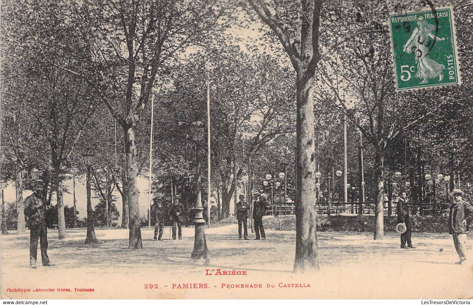 CPA - 09 - PAMIERS - Promenade Du Castella - Animée - Edition Labouche Frère Toulouse - Pamiers