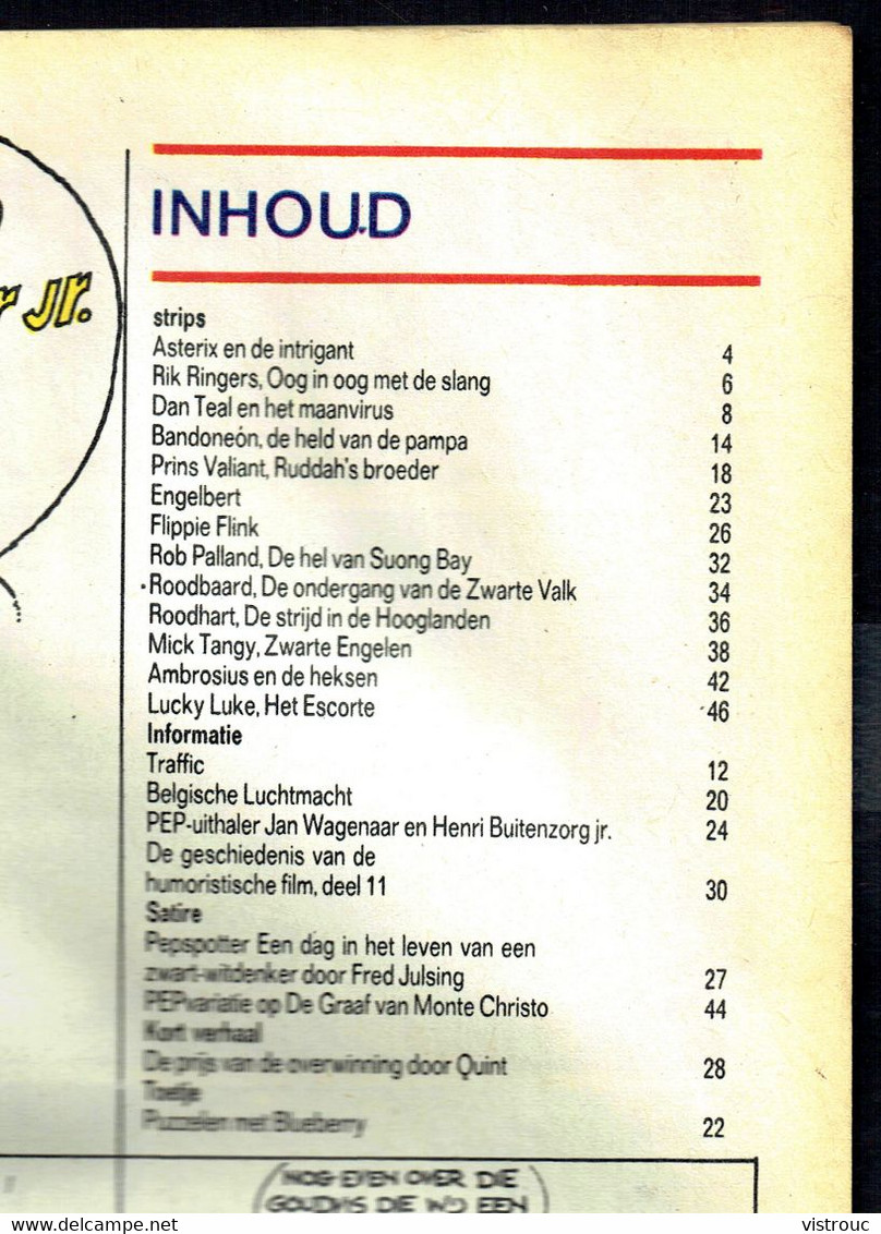 1970 - PEP - N° 47  - Weekblad - Inhoud: Scan 2 Zien. - Pep