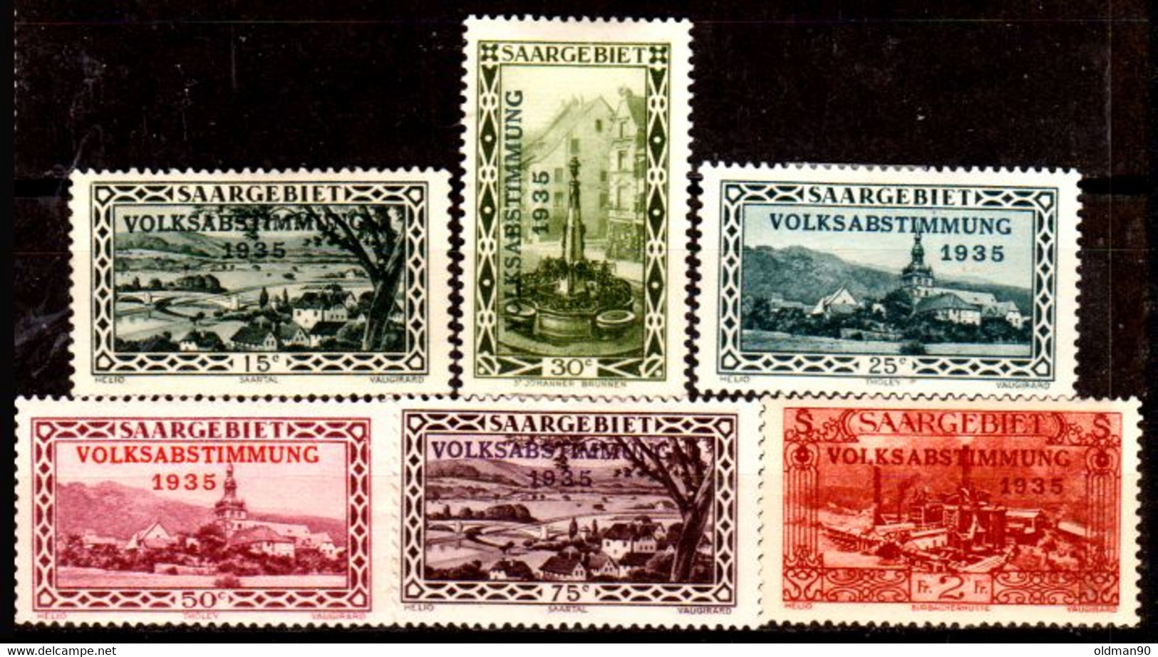 Sarre-148- Original Values Issued In 1935 (+) Hinged - Quality In Your Opinion. - Other & Unclassified