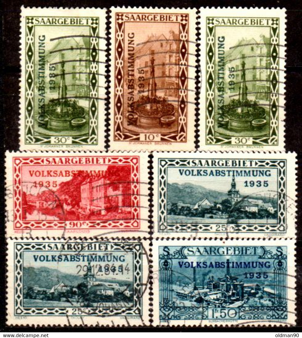 Sarre-149- Original Values Issued In 1935 (o) Used - Quality In Your Opinion. - Andere & Zonder Classificatie