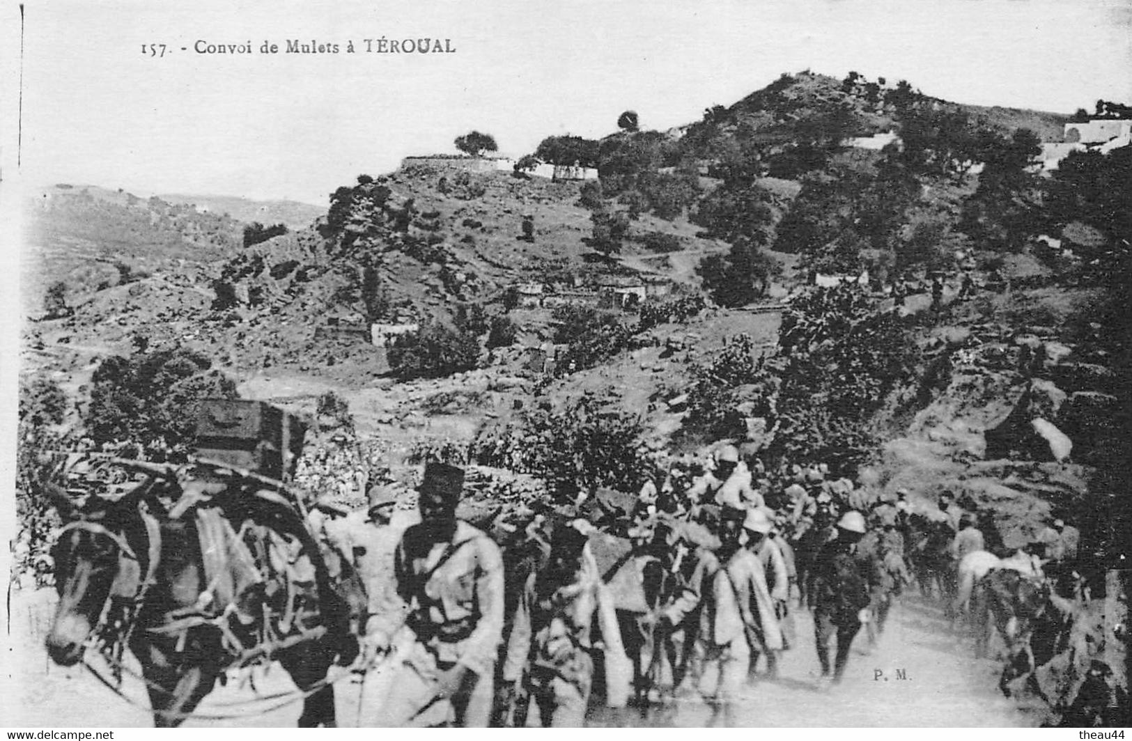 MAROC  -  Lot De 4 Cartes Pendant La Guerre Du RIF -  TEROUAL  -  Convoi De Mulets, Vue Générale, Source........... - Autres & Non Classés