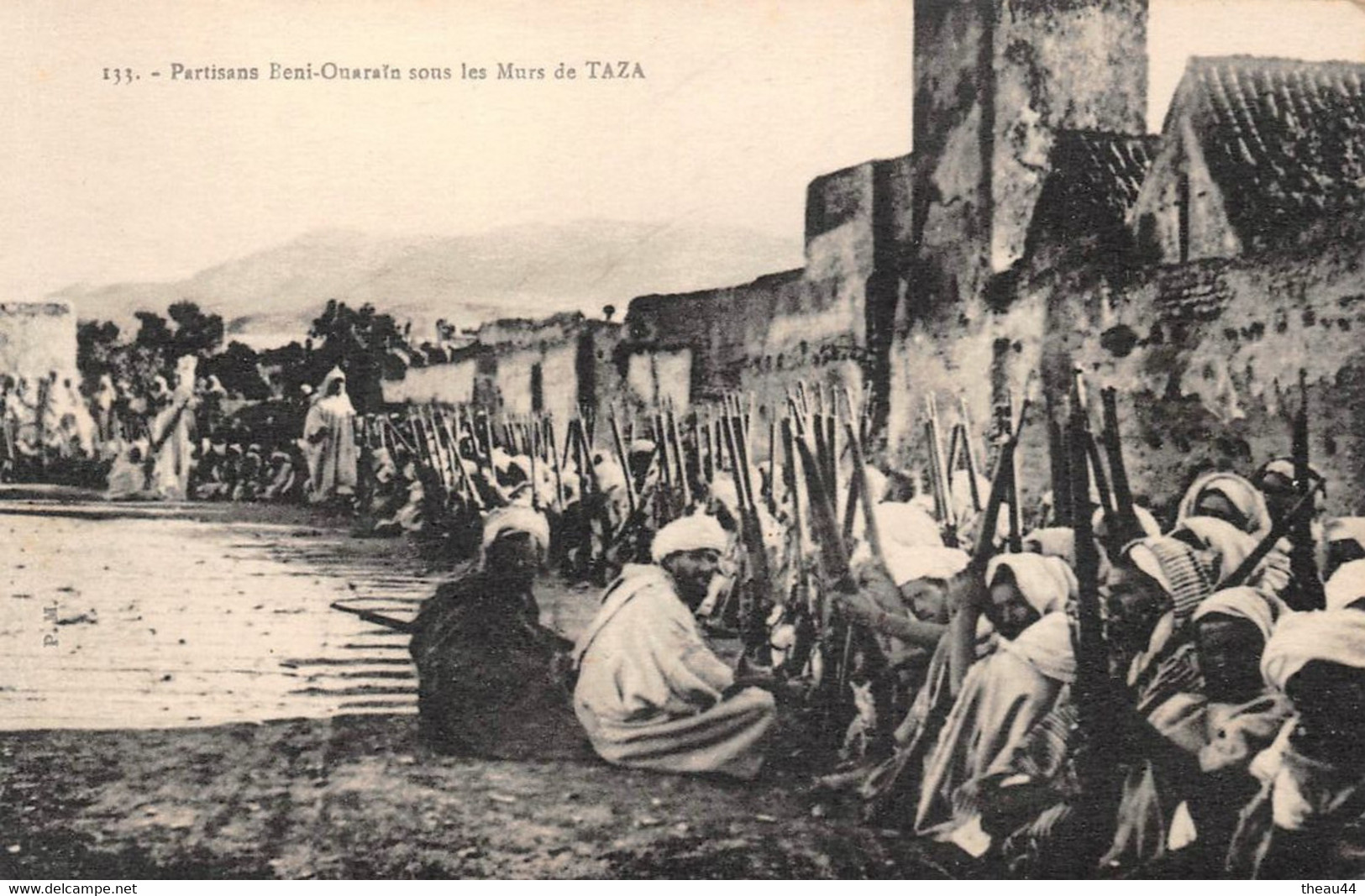 MAROC  -  Lot De 3 Cartes Pendant La Guerre Du RIF -  TAZA  -  Partisans Beni-Ouaraïn, Une Rue, Vue Générale - Other & Unclassified