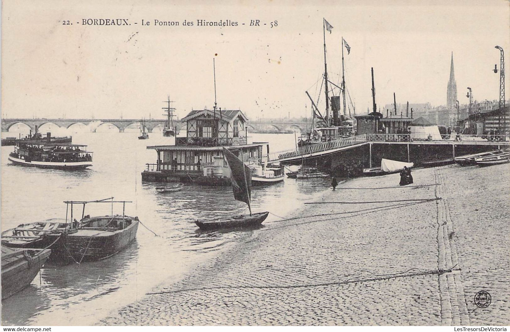 CPA - 33 - BORDEAUX - Le Ponton Des Hirondelles - BR58 - Bâteau - Bordeaux