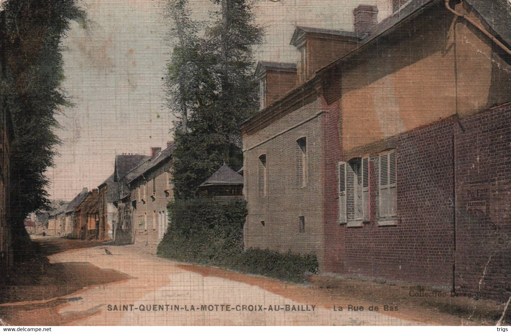 Saint Quentin La Motte Croix Au Bailly - La Rue De Bas - Friville Escarbotin