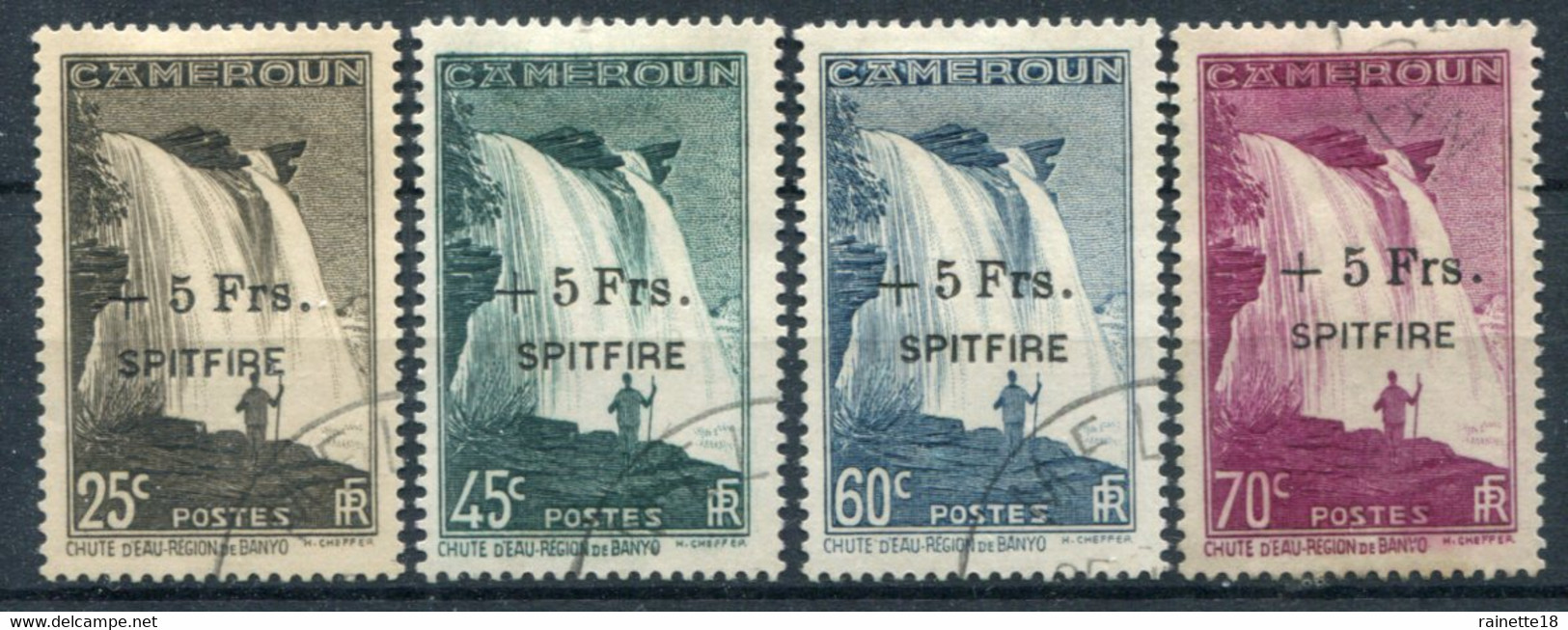 Cameroun        236/239  Oblitérés Surcharge Spitfire - Usados