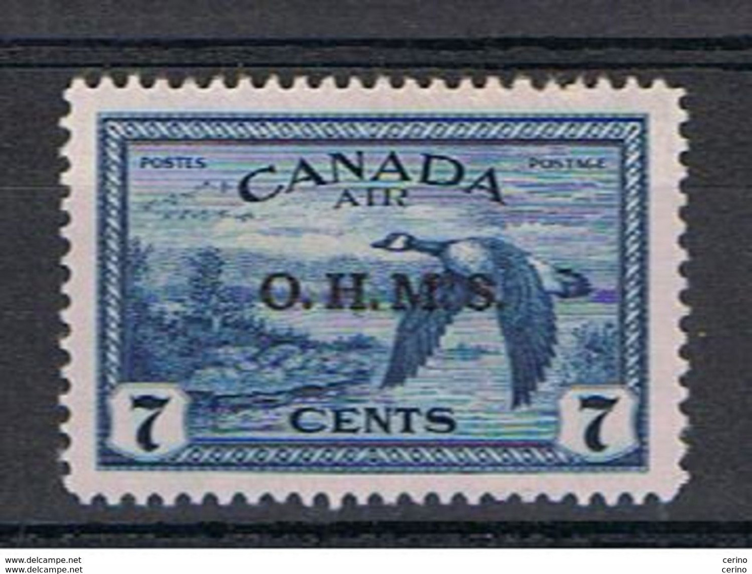 CANADA:  1950/51  OFFICIAL  OVERPRINT  -  7 C. UNUSED  STAMP  -  YV/TELL. 14 - Overprinted