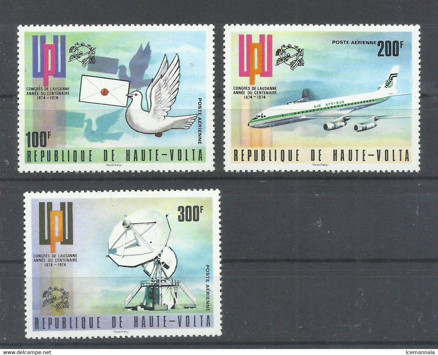 ALTO VOLTA   YVERT  AEREO  174/76      MNH  ** - Haute-Volta (1958-1984)